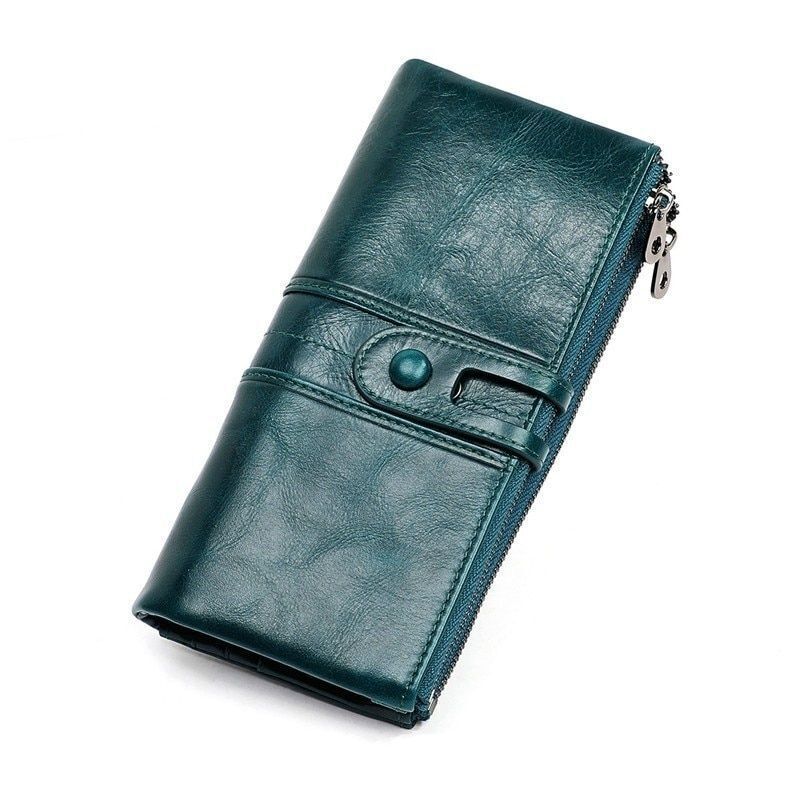 Wallet Women Leather Card Holder Wallet Long Zipper Purse Coin Purse Money Bags
