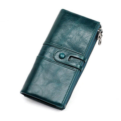 Wallet Women Leather Card Holder Wallet Long Zipper Purse Coin Purse Money Bags
