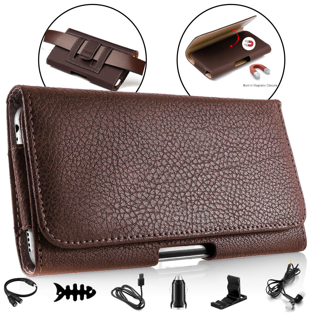 For Google Pixel 6 / 6a / 6 Pro Leather Case Belt Clip Holster Pouch holder