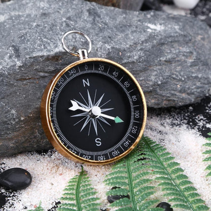 1pc Camping Compass Portable Outdoor Aluminum Gold Lightweight Practical Hiking