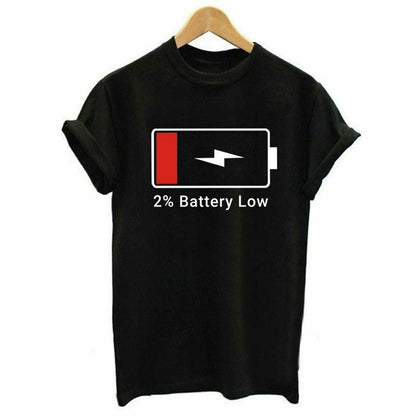 Family Matching T-Shirts Mommy Low Battery Charged Father Kids Baby Bodysuit Son