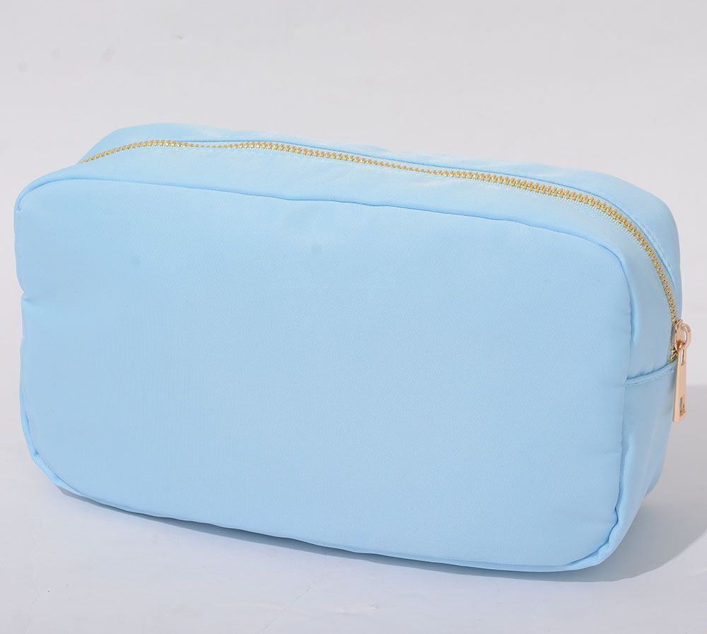 S-XL Embroidery Patch Toiletry Pouch Waterproof Storage Nylon Travel Makeup Bags