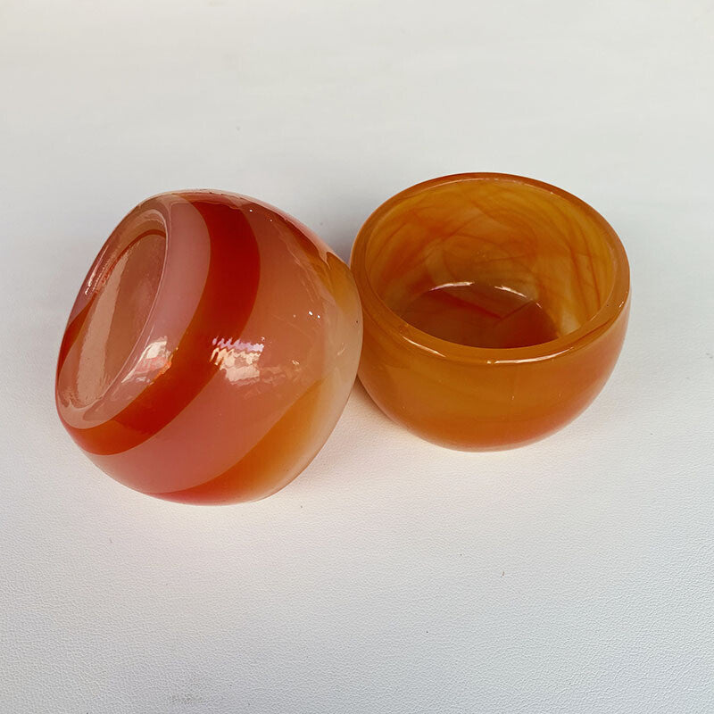 Chinese Red Agate Jade Kung Fu Tea Set Cup Stone Cup Glazed Jade Tea Set Tea Cup