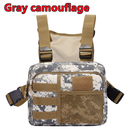 Tactical Combat Chest Rig Bag Front Pouch Recon Kit Pack Oxford Protective Vest