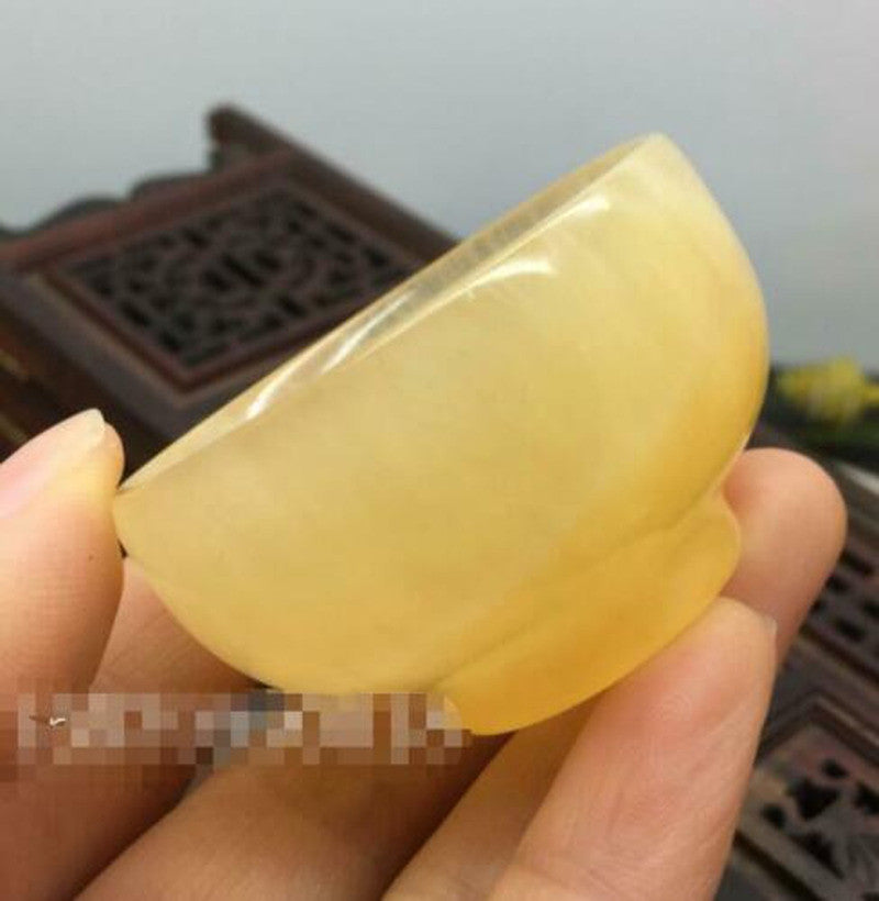 Antique Collection Jade Cup Chinese Kung Fu Tea Cup Home Office Decorate Craf