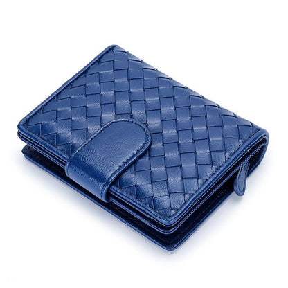 Wallet Short 100% Sheepskin Leather Coin Change Zipper Storage Bag Money Clip