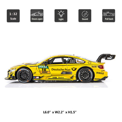 1/32 BMW M4 DTM Model Car Diecast Toy Vehicle Toys for Boys Kids Gift Timo Glock