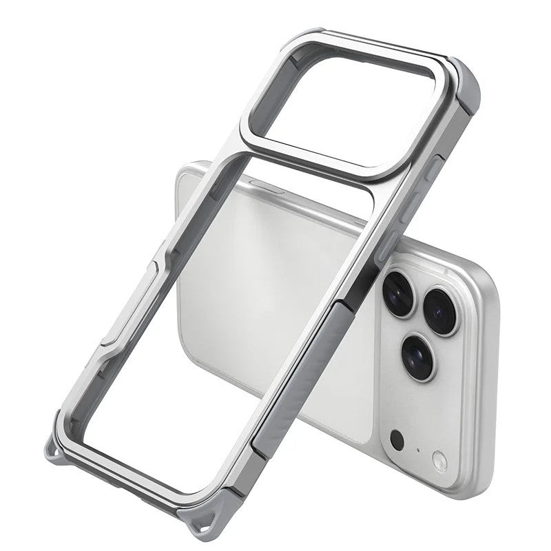 For iPhone 17 /16 Metal Frameless Phone Case Shockproof Slim Bumper Phone case