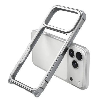 For iPhone 17 /16 Metal Frameless Phone Case Shockproof Slim Bumper Phone case