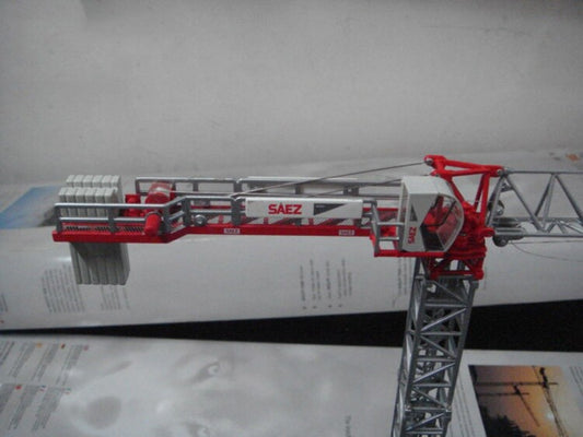 1:87 SAEZ SL-55 Tower Crane Constuction Machine Equipment Diecast Model