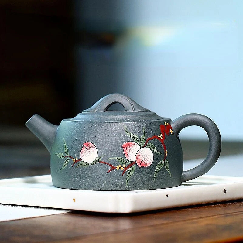 240ml Yixing Tea Pot Purple Clay Filter Stone Scoop Teapot Raw Ore Tea Set