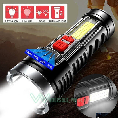 Lamparas de mano recargables led linternas alta potencia 1000000 lumens potente