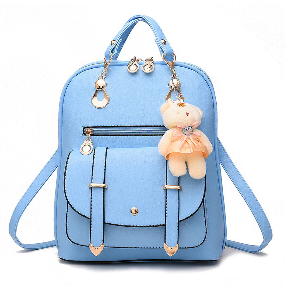 Women Backpack PU Leather School Bag Satchel Travel Bag Handbags Rucksack