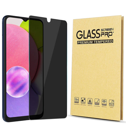 For Samsung Galaxy A03s / SM-A037F Privacy Tempered Glass Black Screen Protector