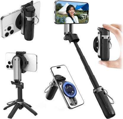 Magnetic Selfie Stick Mini Tripod for Iphone, Portable Pocket 4-In-1 Multifuncti