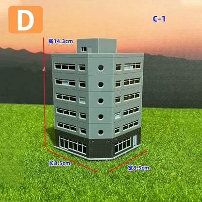1:150 N Scale Train Railway Modern Scene Office Building Model Toys