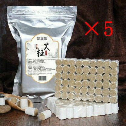 108pcs/bag 5Year Moxa Cone Roll Stick Moxibustion Health Care Moisture-proof Bag