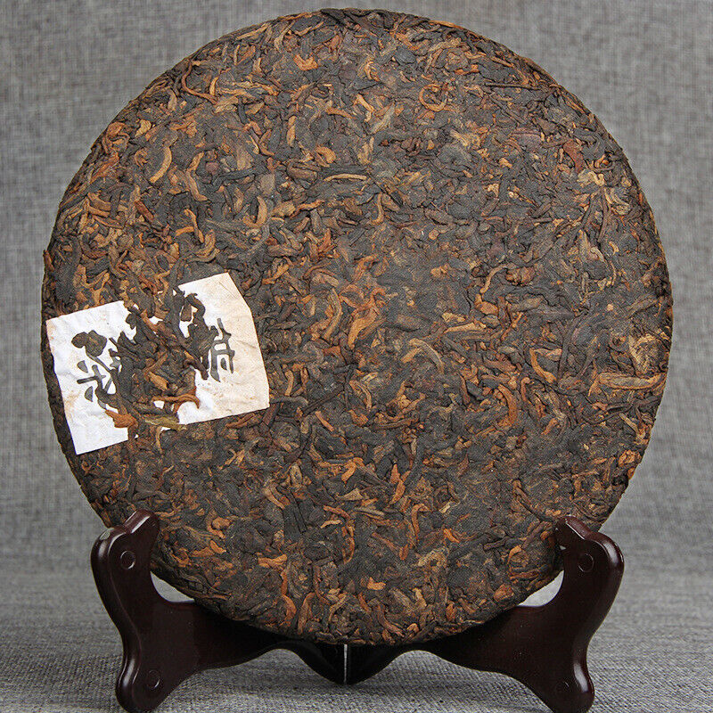 357g High Quality Black Tea Golden Bud Ripe Tea Big Leaf Aromatic Pu'er Tea Cake