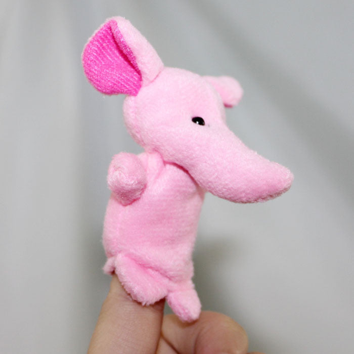 Elephant, Panda, Duck, Rabbit, Frog, Mouse, Cow, Bear, Dog, Hippo Finger Puppets
