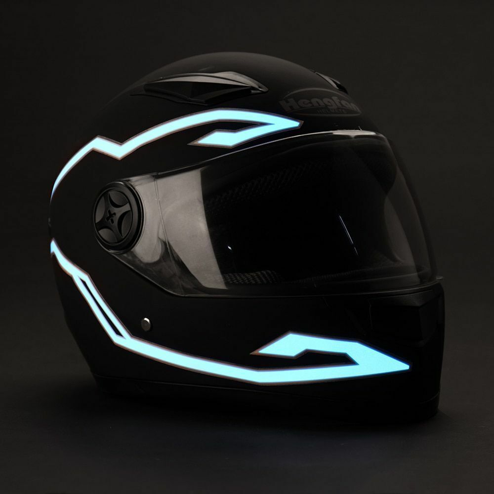 Motorcycle LED Night Lights Strip Riding 4PCS Signal Helmet EL Cold Light 4 Mode