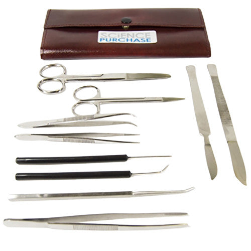 Advanced Dissection Kit, 10 Instruments with Snap-lock Storage Pouch