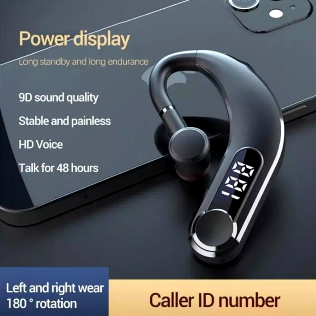 Trucker Headset Wireless Bluetooth 5.0 Earpiece Noise Cancelling Earbuds Mic New