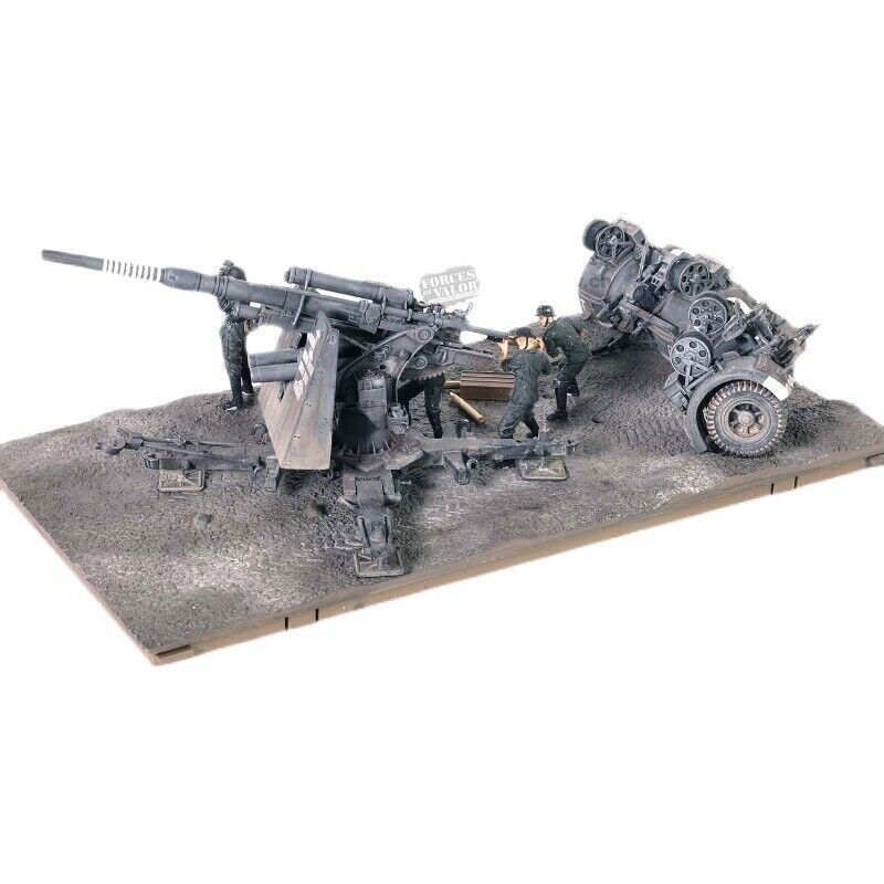 FOV 1/32 WWII German 88mm FLAK37 Anti-aircraft Gun W/Soldier Scene Finished Mode