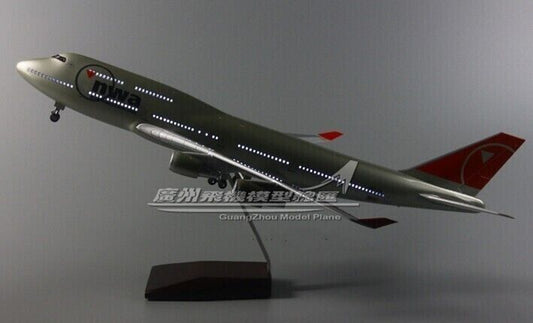 1:150 47CM NWA BOEING 747-400 Airplane Led Sound-controlled Light Resin Model
