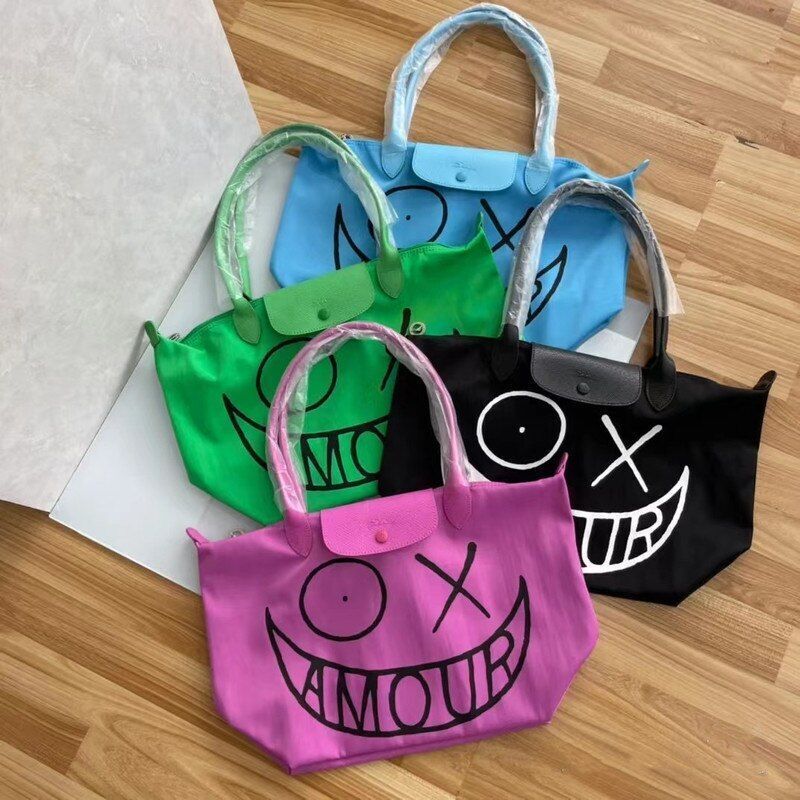 Dumpling Shape Tote Bag Shoulder Purse Waterproof Nylon Handbag Travel Handbags