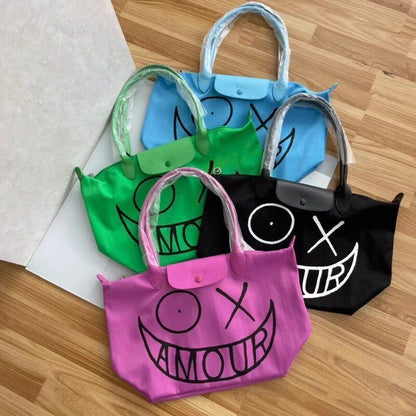 Dumpling Shape Tote Bag Shoulder Purse Waterproof Nylon Handbag Travel Handbags