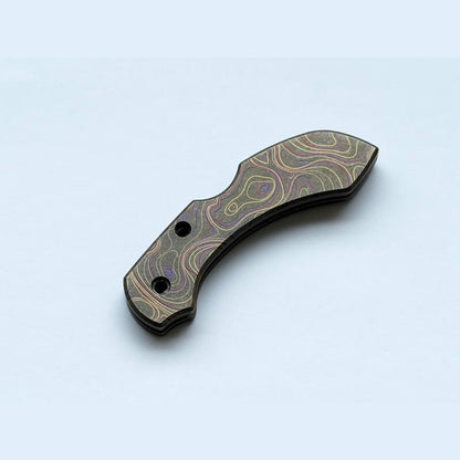 1Pair TC21 Titanium Alloy Integrated Spaceback scales for Spyderco C28