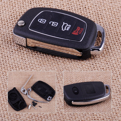 4 Button Flip Folding Remote Right Key Shell Fob Case For HYUNDAI Elantra Mistra