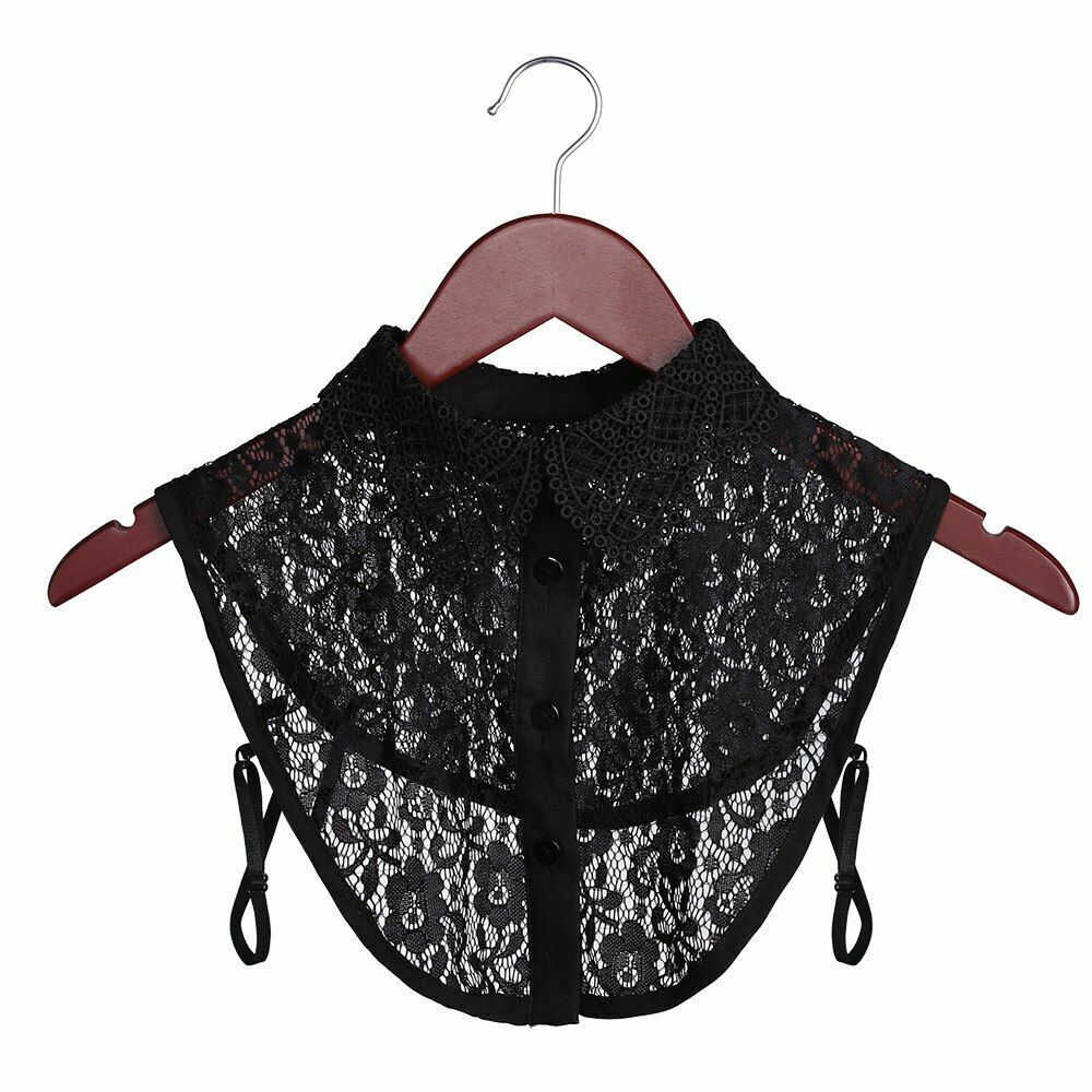 Shirt Collar Women Cotton Lace Fake Blouse Vintage Lapel Clothes Accessories Top