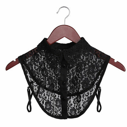 Shirt Collar Women Cotton Lace Fake Blouse Vintage Lapel Clothes Accessories Top