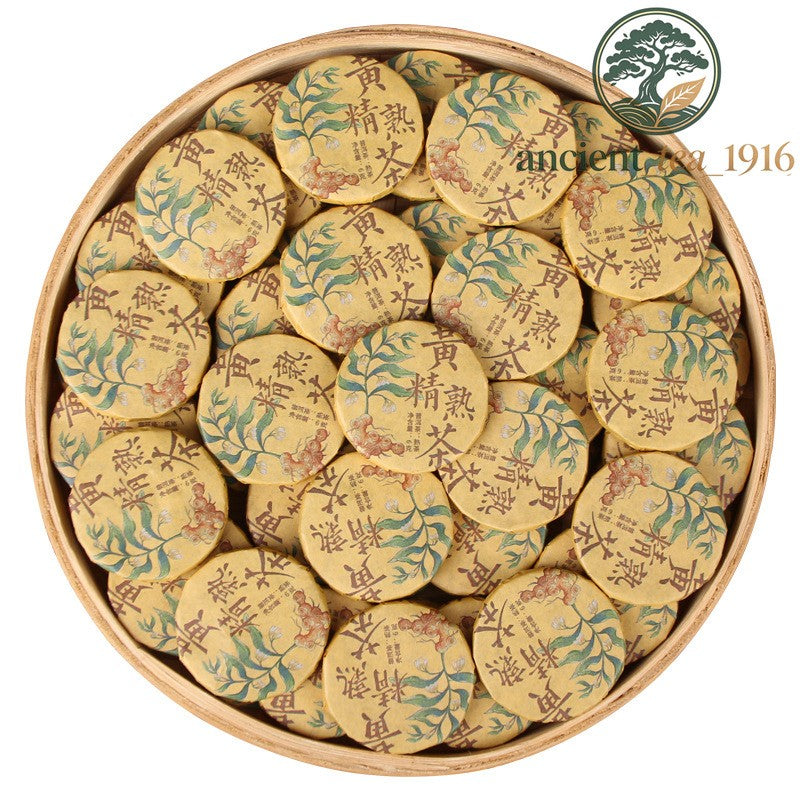 500g Rhizoma Polygonati Ripe Tea Xiaotuo Tea Cake Pu'er