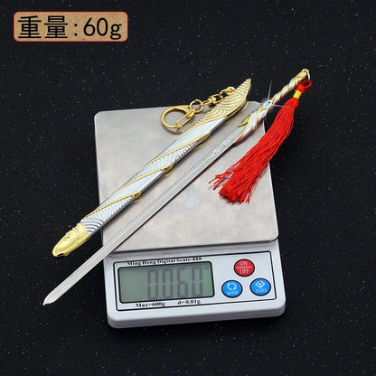 Sword In White Cosplay Props Antiquity Sword Keychain Weapons Blade Keyring