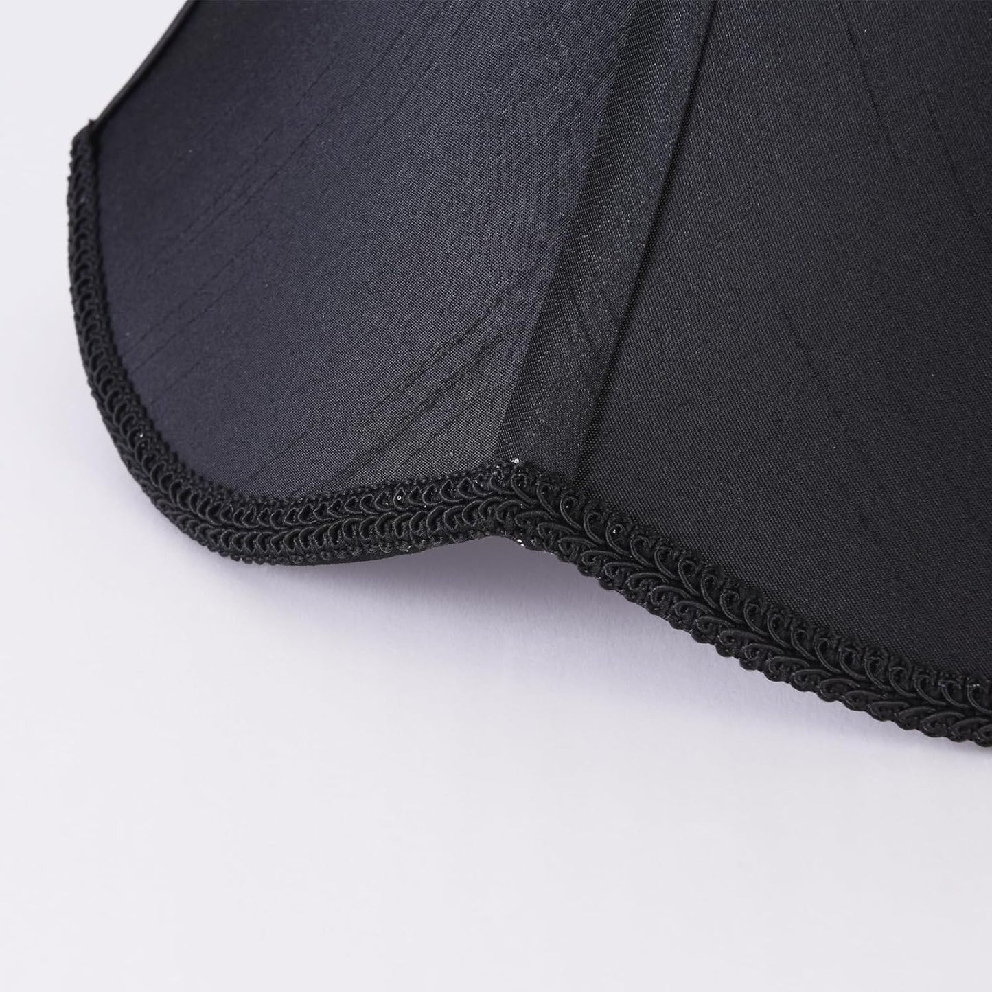 2 Pcs Scalloped Lamp Shades Black Scallop Lamp Shade 6.7``Top X 13``Bottom X 10`