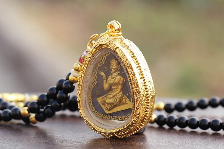 Temple Talisman Wealth Money GOOD LUCK BLESS Buddha Pendant Amulet Belief