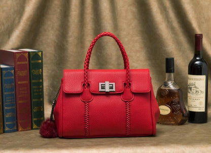 Faux Leather Chinese Style handbag Women's Fashion PU shoulder bag Tote Purse