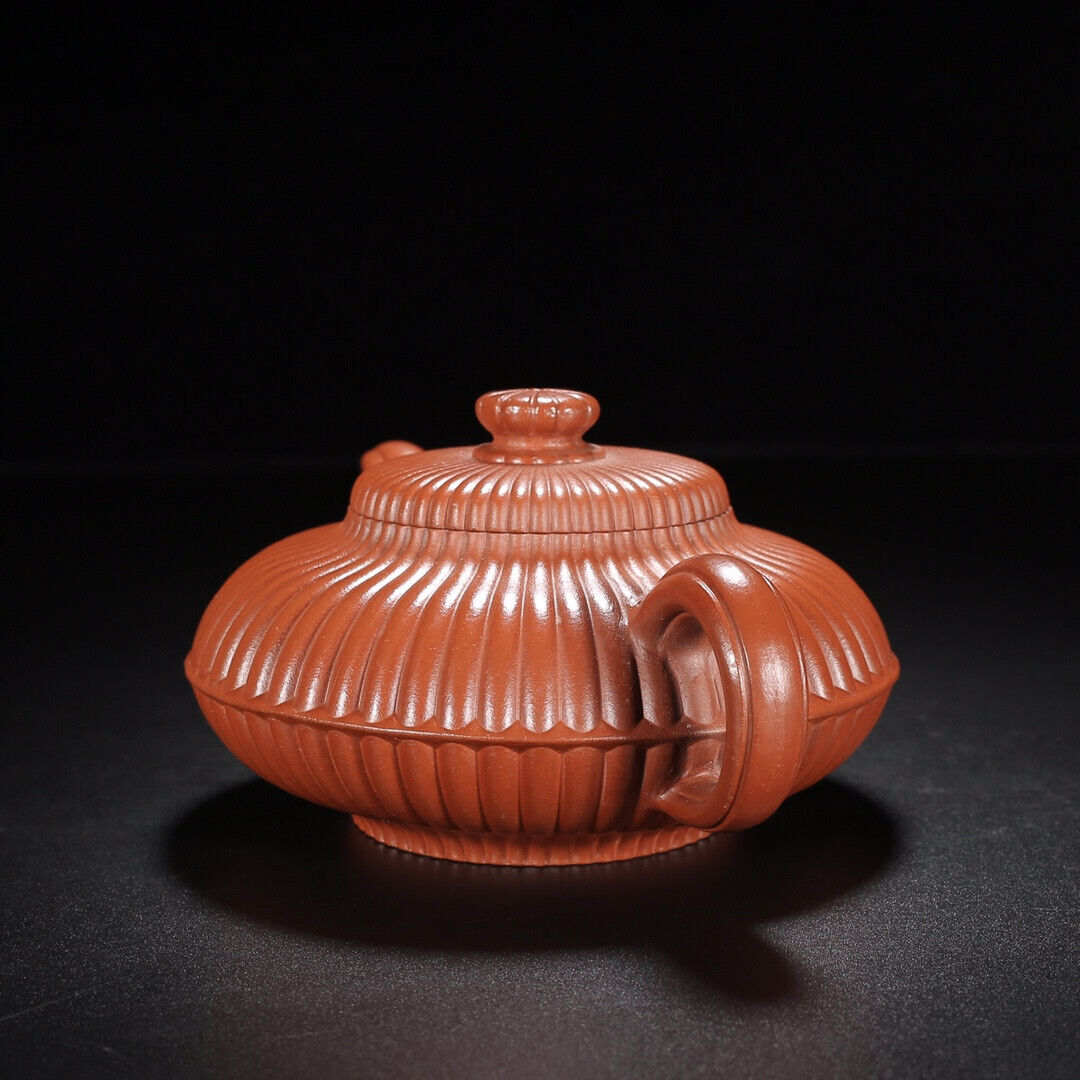 Chinese Yixing Zisha Clay Handmade Exquisite Teapo（筋纹线圆 【底款】顾景舟）