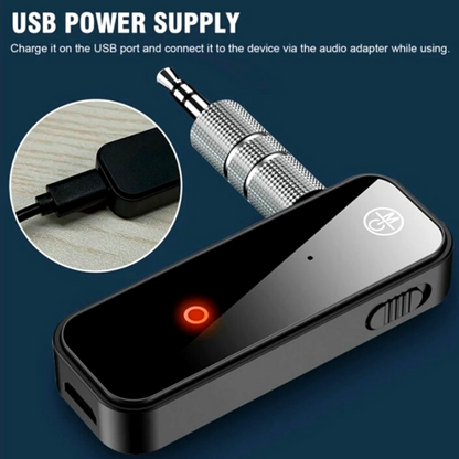 Receptor de audio inalámbrico auxiliar para coche Bluetooth adaptador transmisor