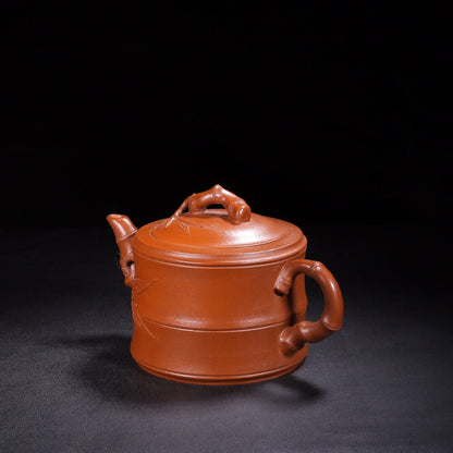 Chinese Yixing Zisha Clay Handmade Exquisite Teapot （竹节 底款：朱可心）