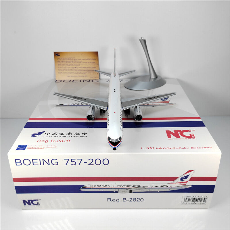 1:200 NG Model China Southwest Airlines B757-200 Airplane Diecast Aircraft Model