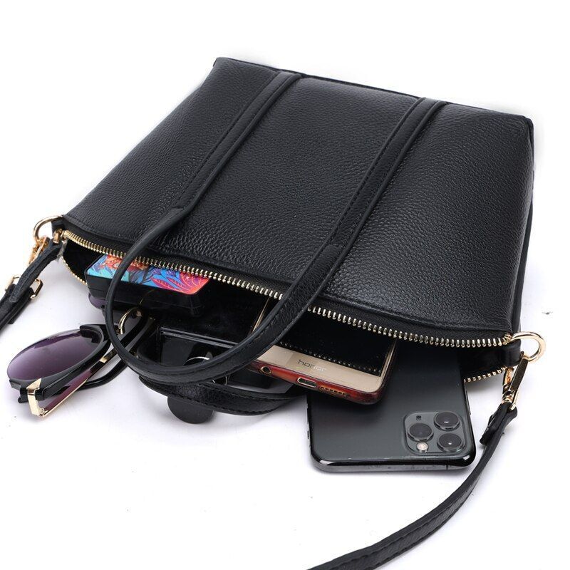 Genuine Leather Shoulder Bag Crossbody Handbag Totes Messenger Purse 20*17*9 CM