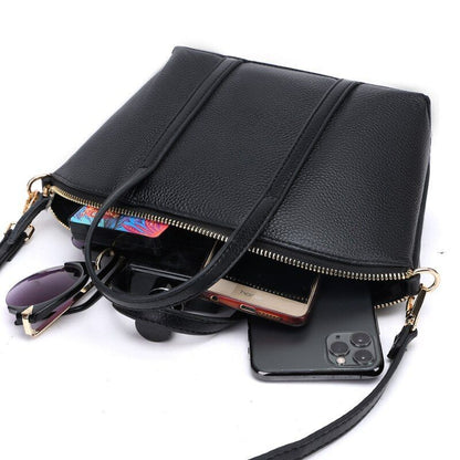Genuine Leather Shoulder Bag Crossbody Handbag Totes Messenger Purse 20*17*9 CM
