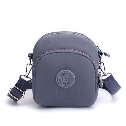 Nylon Shoulder Bag Waterproof Handbag Travelling Tote Crossbody Purse 14*1*17 CM