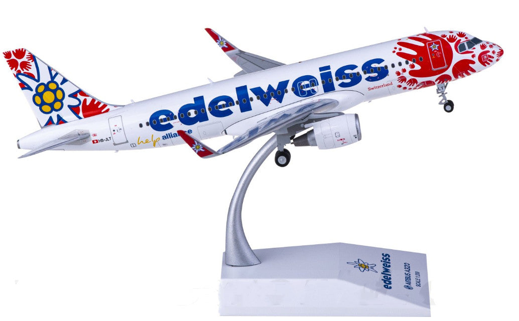 1:200 JC Wings Edelweis AIRBUS A320 Passenger Airplane Diecast Aircraft Model