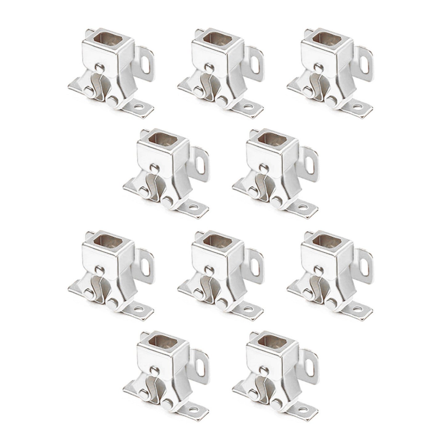 10 Pcs Silver Roller Catch Lock Durable For Dressers/Doors/Cabinets Accessories