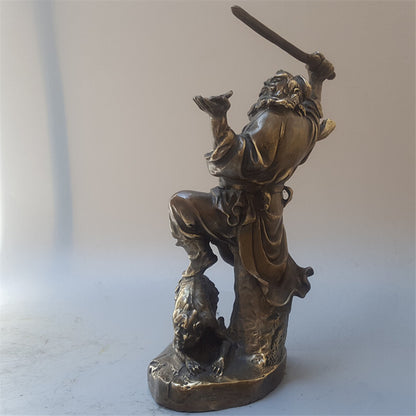 Chinese Bronze Home Fengshui Zhongkui Statue Collectable Ornament Decoration