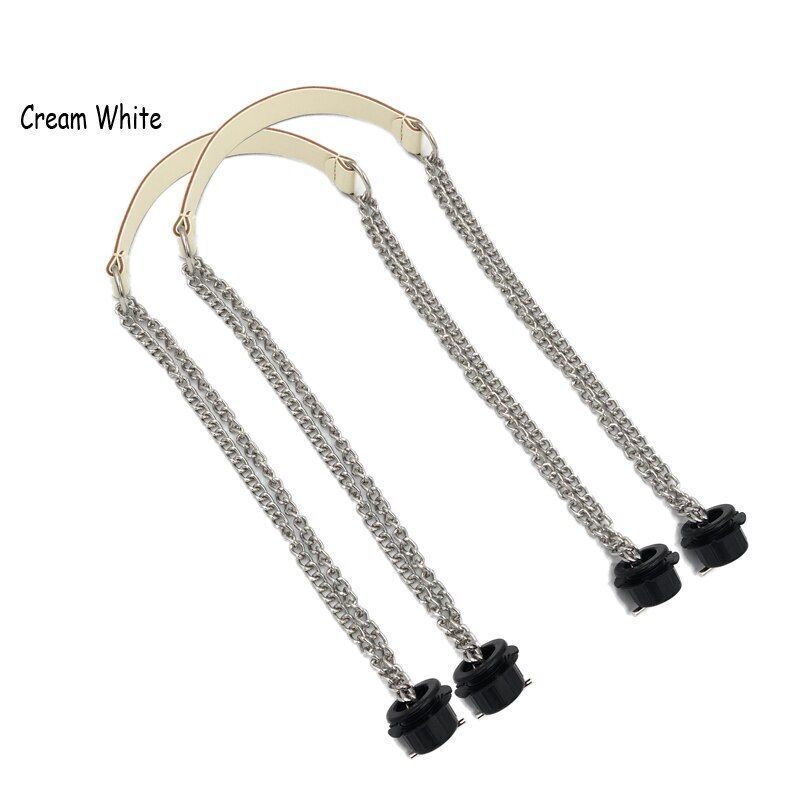 Synthetic Leather Chain Handle Silver Aluminum Handle Bag Handbag Accessories